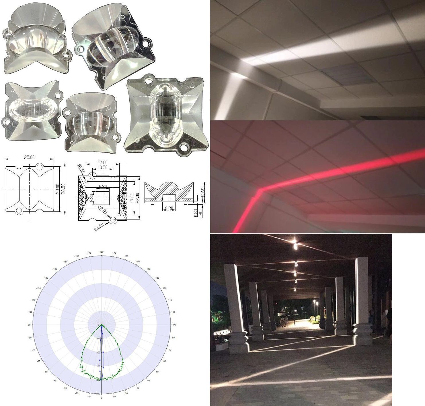 Lens PMMA 180º 25X23X10.69mm